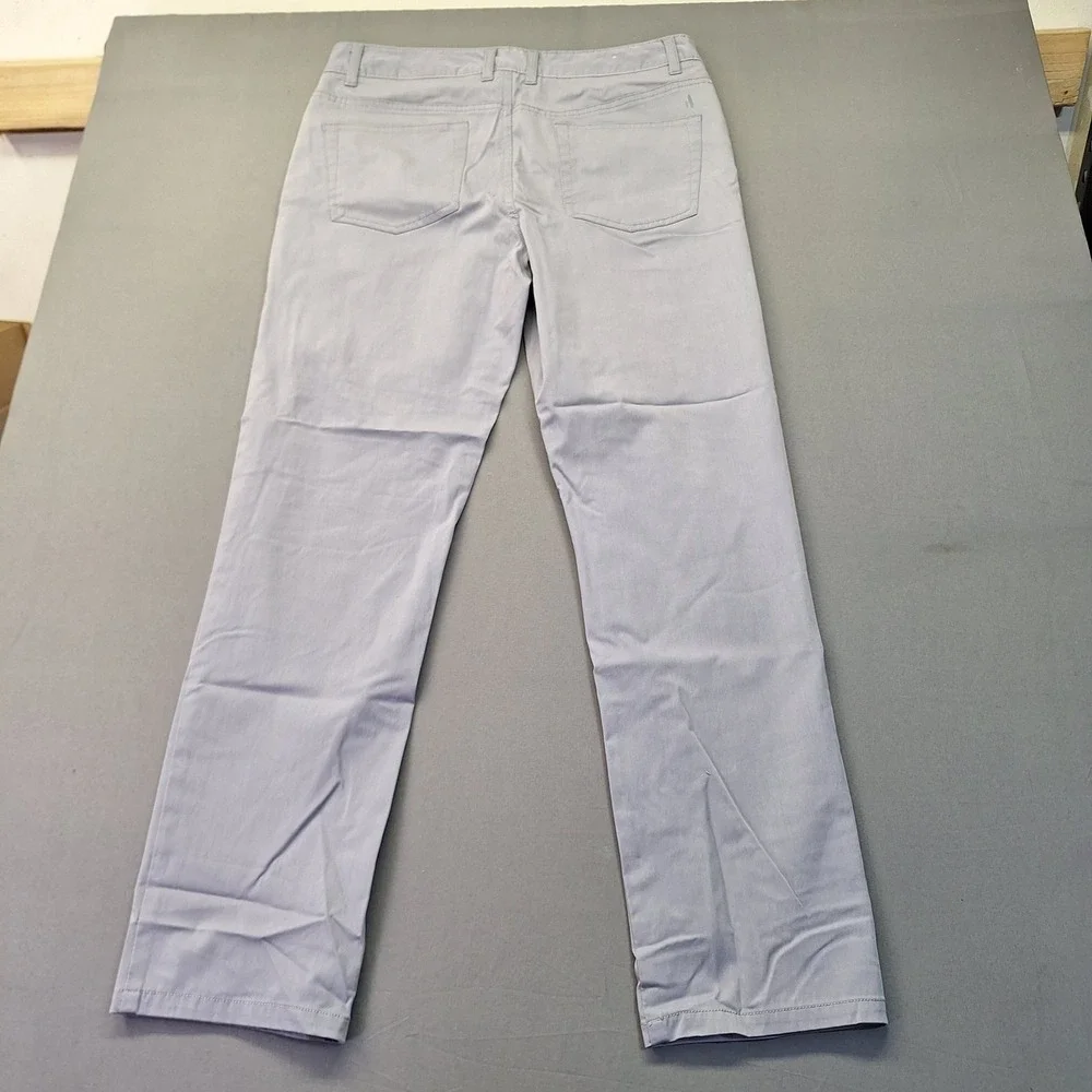 Johnnie-O Mens Cloudbreak Pants 32x30 Blue Grey JMPA1200 Straight Bamboo Blend